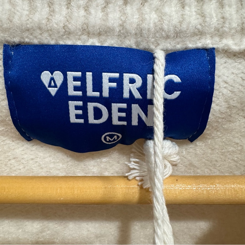 NWT Aelfric Eden Cream Cable Knit Sweater Women’s M Preppy Coastal Fisherman - Picture 3 of 5